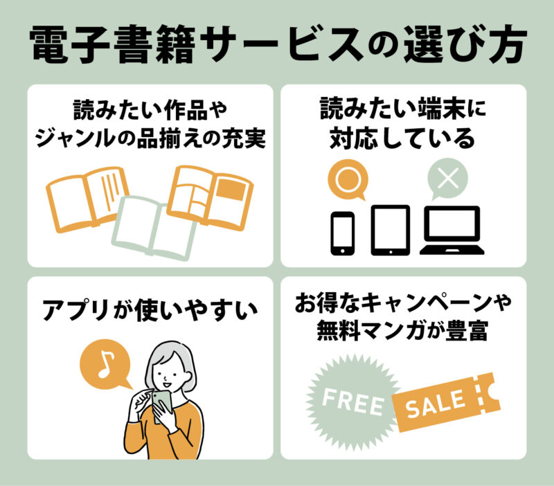 電子書籍サービスの選び方