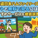 北海道日本ハムファイターズの試合中継をネットで無料で見るには？おすすめサービスを徹底調査！