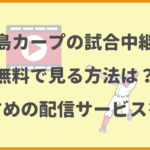 広島カープの試合中継を無料で見る方法は？おすすめの配信サービスを紹介