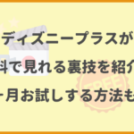ディズニープラスが無料で見れる裏技を紹介！最大6ヶ月お試しする方法も解説！