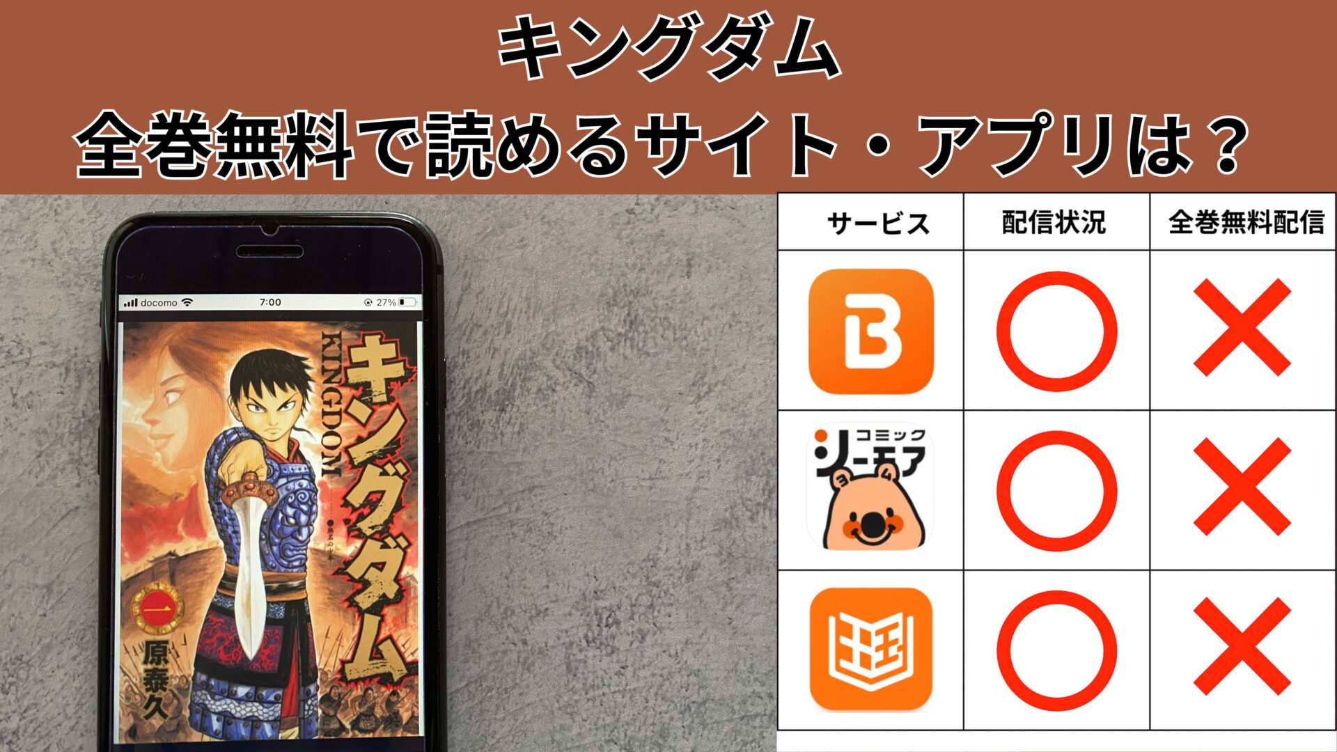 漫画キングダムを全巻無料で読めるアプリ・サイト調査！【863話最新】 – ふくろうFM