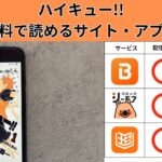 ハイキュー!!の漫画を全巻無料で読むには？お得に読めるアプリやサイトを紹介