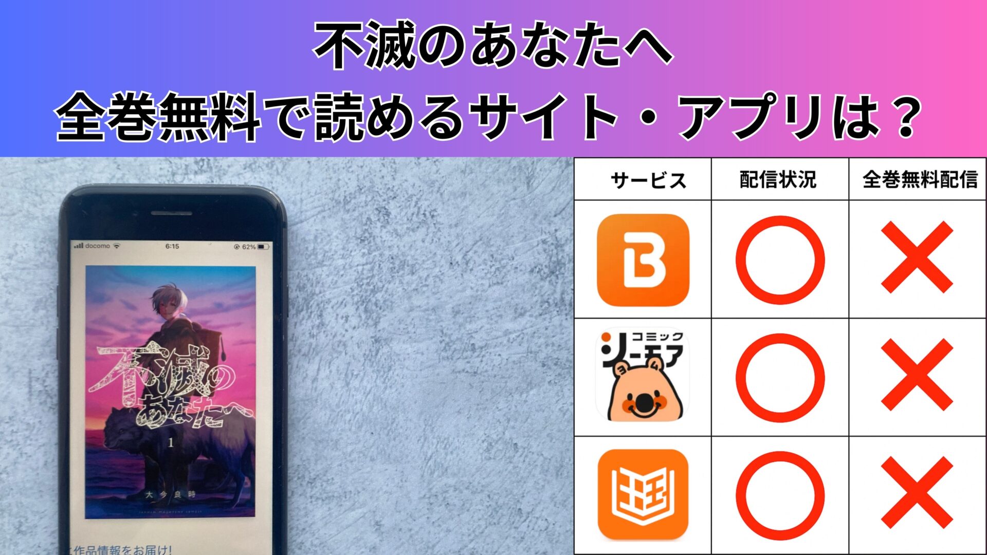 不滅のあなたへ の漫画を全巻無料で読むには？お得に読めるアプリやサイトを紹介 – ふくろうFM