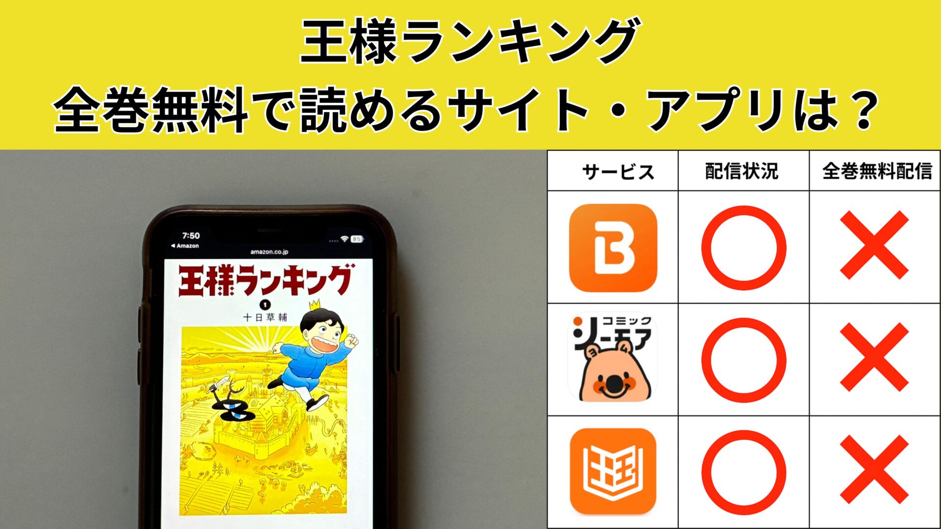 王様ランキングの漫画を全巻無料で読むには？お得に読めるアプリやサイトを紹介 – ふくろうFM