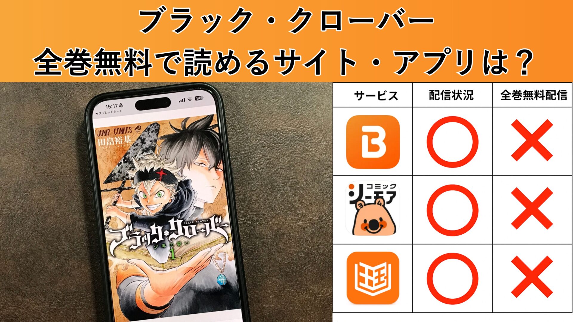 ブラッククローバーの漫画を全巻無料で読むには？お得に読めるアプリやサイトを紹介 – ふくろうFM