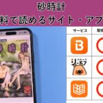 砂時計が読み放題や全巻無料の漫画アプリは？最新話の配信サービスについても詳しくリサーチ!