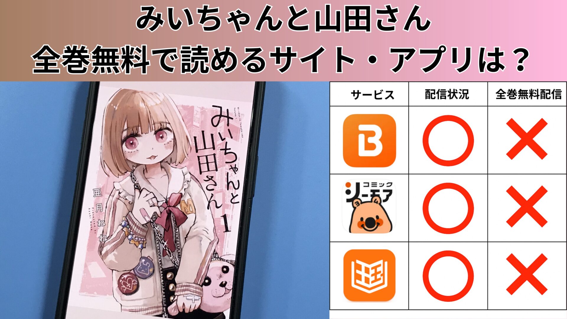 みいちゃんと山田さんが読み放題や全巻無料の漫画アプリは？最新話の配信サービスについても詳しくリサーチ! – ふくろうFM