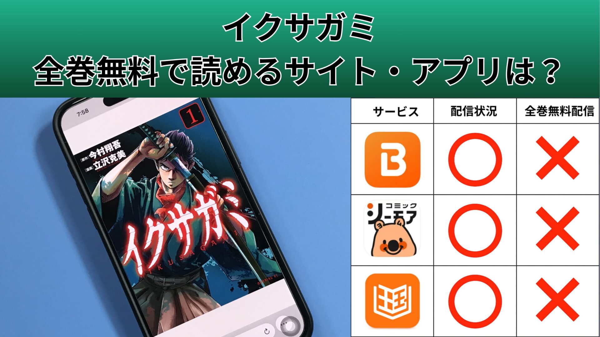 イクサガミの漫画を全巻無料で読むには？お得に読めるアプリやサイトを紹介 – ふくろうFM