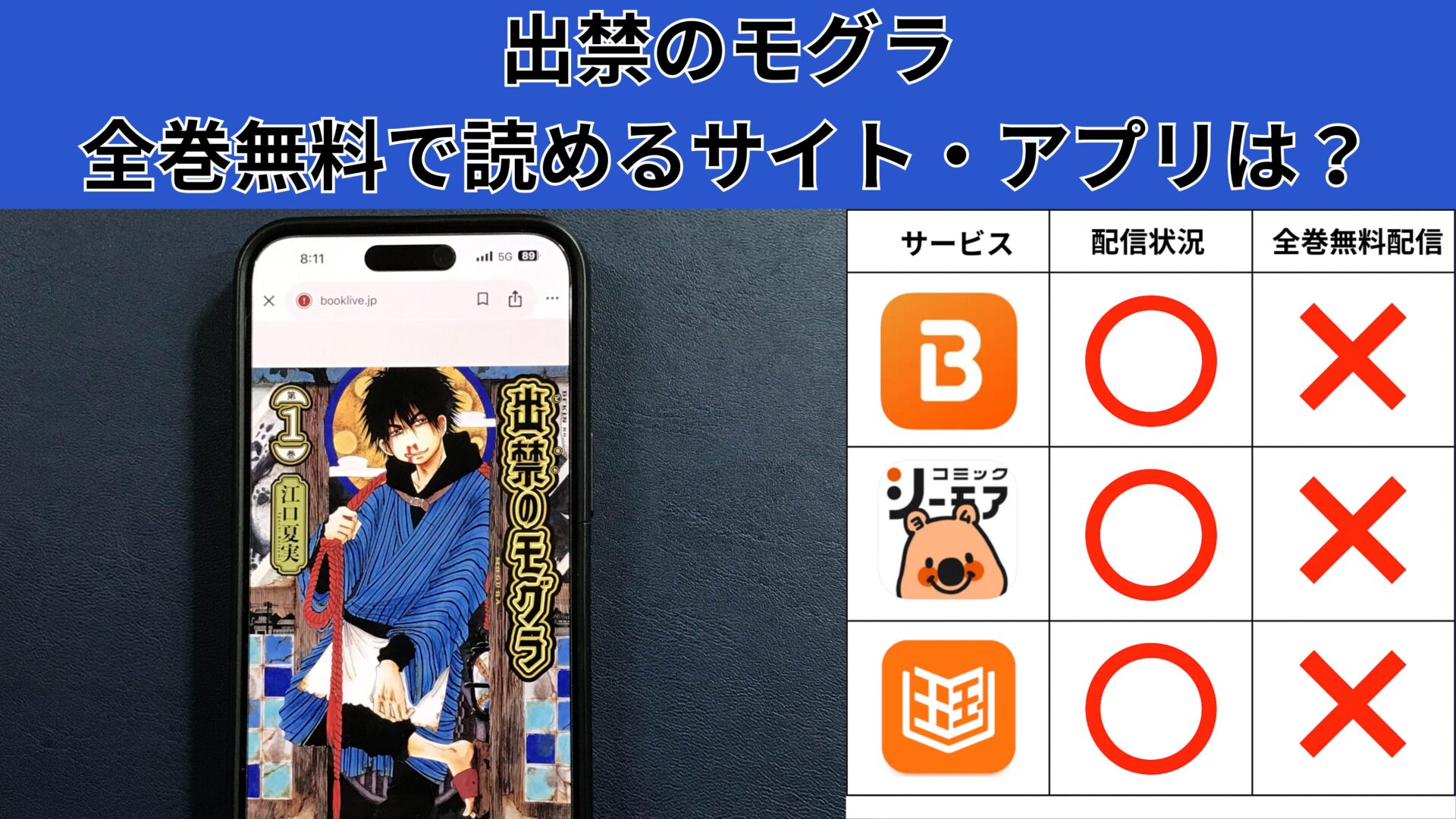 出禁のモグラの漫画を全巻無料で読むには？お得に読めるアプリやサイトを紹介 – ふくろうFM